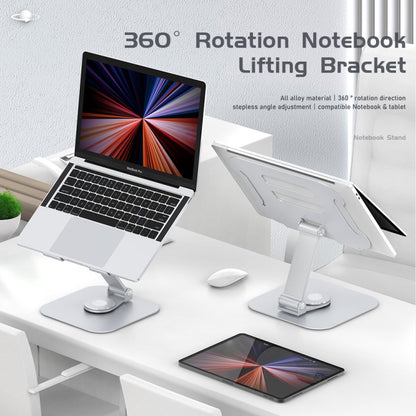 R-JUST BJ01-02 360 Degrees Rotation Laptop Lifting Bracket(Silver) - Computer & Networking by R-JUST | Online Shopping UK | buy2fix