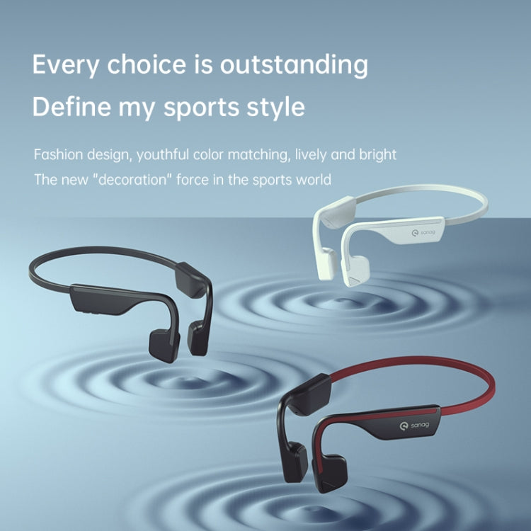 Sanag A11S Bone Conduction Second-generation Air Conduction Headphones(White Grey) - Sport Earphone by Sanag | Online Shopping UK | buy2fix