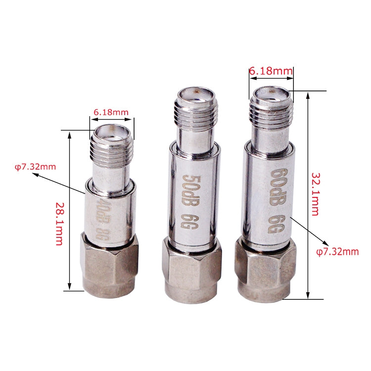 5dBi SMA Attenuator DC-6GHz SMA Coaxial Fixed Connectors -  by buy2fix | Online Shopping UK | buy2fix