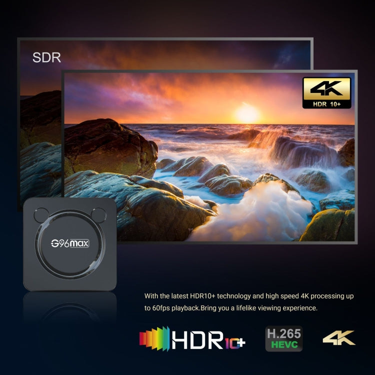 G96max Smart 4K HD Android 11.0 TV Box, Amlogic S905W2 Quad Core ARM Cortex A35, Support Dual Band WiFi, HDMI, RJ45, Capacity:4GB+32GB(AU Plug) - Consumer Electronics by buy2fix | Online Shopping UK | buy2fix