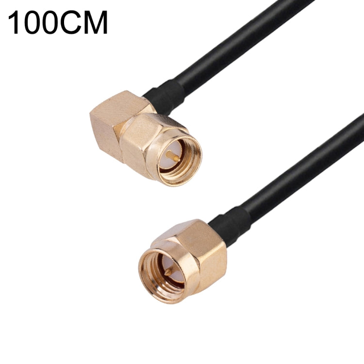 SMA Male Elbow to SMA Male RG174 RF Coaxial Adapter Cable, Length: 1m - Connectors by buy2fix | Online Shopping UK | buy2fix