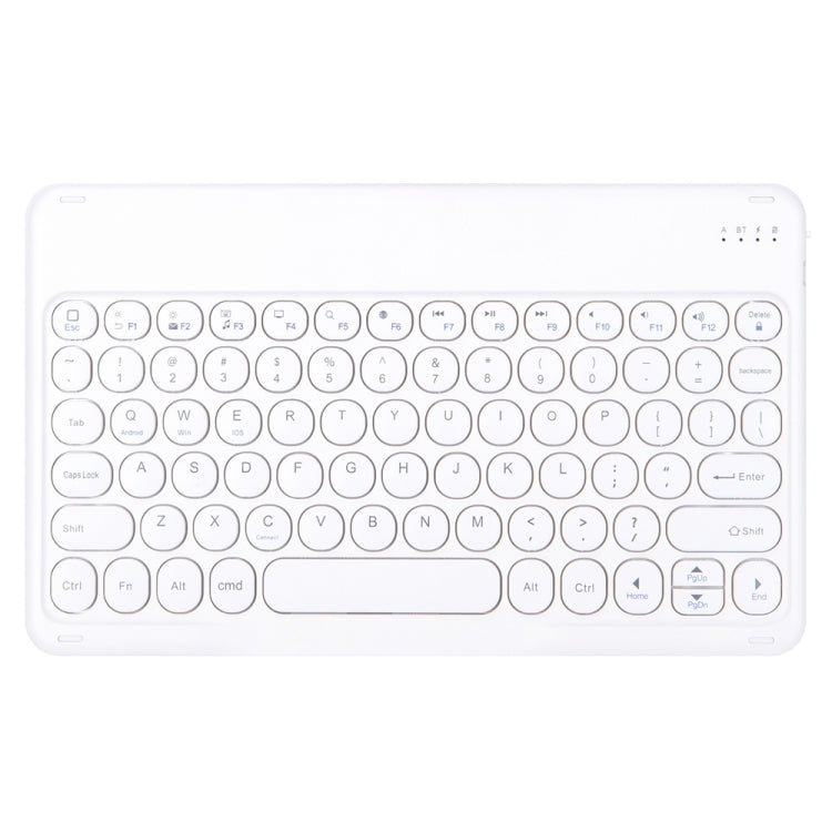 Round Cap Bluetooth Keyboard Leather Case with Pen Slot, without Touchpad For Samsung Galaxy Tab A7 10.4 2020(Rose Gold+White Keyboard) - Samsung Keyboard by buy2fix | Online Shopping UK | buy2fix