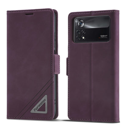 For Xiaomi Poco M4 Pro 4G Forwenw Dual-side Buckle Leather Phone Case(Wine Red) - Xiaomi Cases by Forwenw | Online Shopping UK | buy2fix
