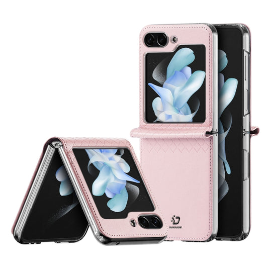 For Samsung Galaxy Z Flip5 5G DUX DUCIS Bril Series PU + TPU Phone Case(Pink) - Galaxy Z Flip5 Cases by DUX DUCIS | Online Shopping UK | buy2fix