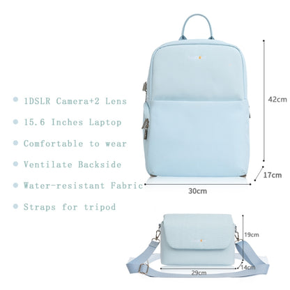 CADeN D75 Camera Backpacks Large Shockproof Cameras Lens Bags, Size:42 x 30 x 17cm(Blue) - Camera Accessories by CADeN | Online Shopping UK | buy2fix