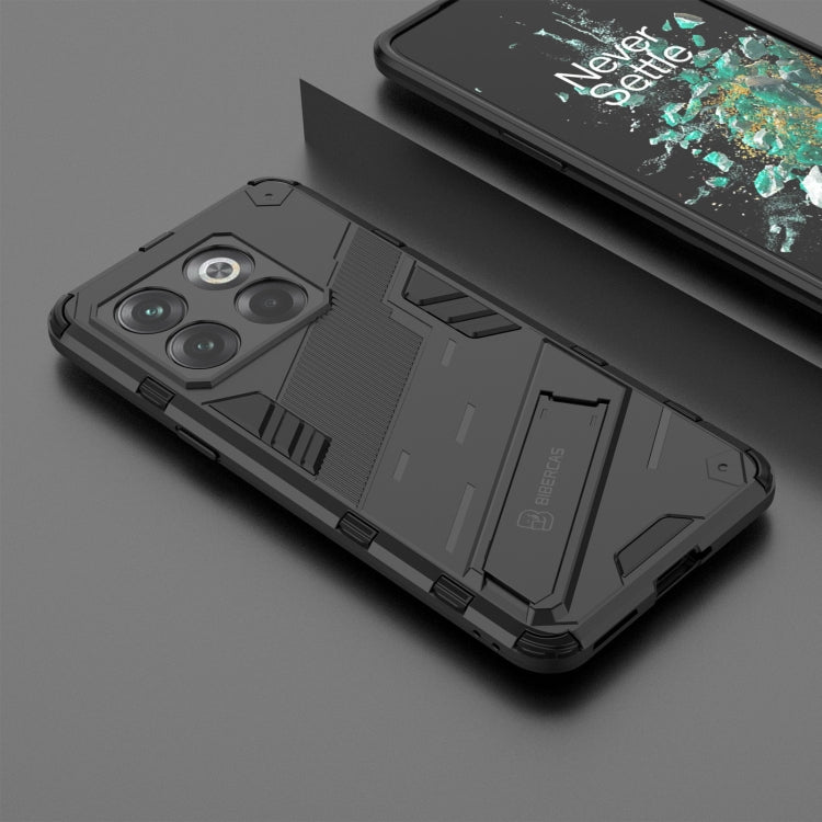 For OnePlus 10T 5G Punk Armor PC + TPU Phone Case with Holder(Black) - Mobile Accessories by buy2fix | Online Shopping UK | buy2fix