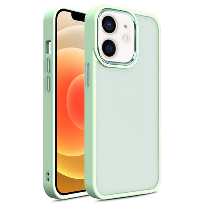 For iPhone 12 / 12 Pro Shield Skin Feel PC + TPU Phone Case(Matcha Green) - Apple Accessories by buy2fix | Online Shopping UK | buy2fix