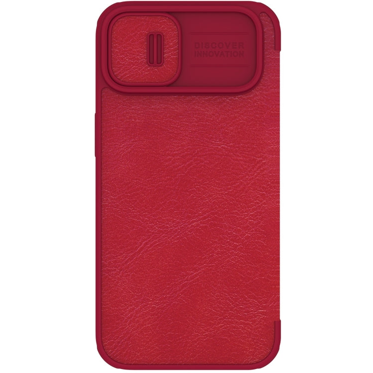 For iPhone 14 NILLKIN QIN Series Pro Crazy Horse Texture Leather Case(Red) - iPhone 14 Cases by NILLKIN | Online Shopping UK | buy2fix