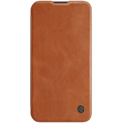 For iPhone 14 Pro NILLKIN QIN Series Pro Crazy Horse Texture Leather Case(Brown) - iPhone 14 Pro Cases by NILLKIN | Online Shopping UK | buy2fix