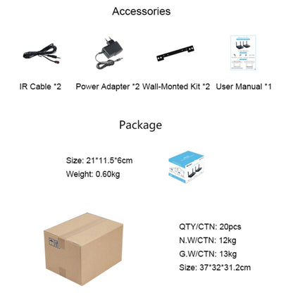 Measy Air Pro HD 1080P 3D 2.4GHz / 5GHz Wireless HD Multimedia Interface Extender,Transmission Distance: 100m(UK Plug) - Set Top Box & Accessories by Measy | Online Shopping UK | buy2fix