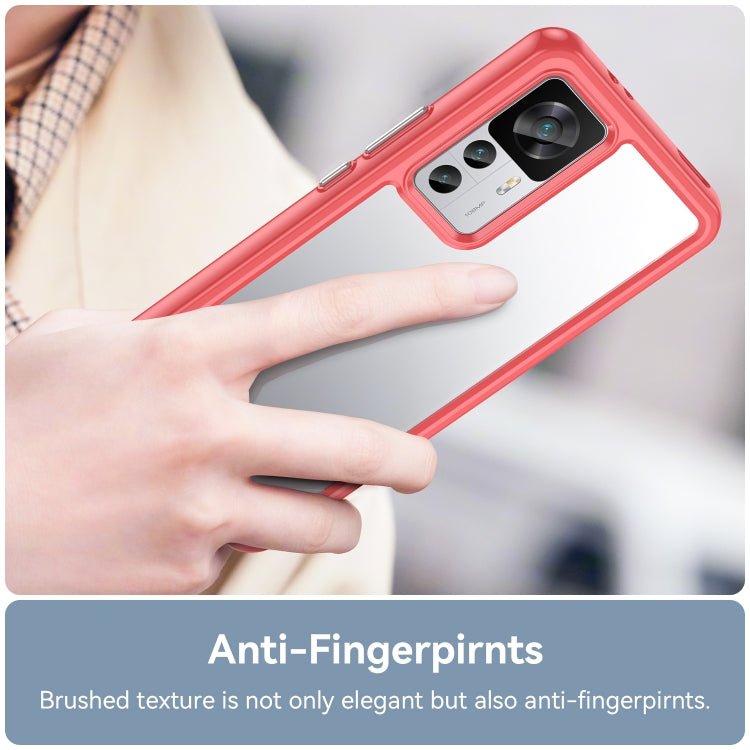 For Xiaomi Redmi K50 Ultra/Xiaomi 12T/Xiaomi 12T Pro Colorful Series Acrylic + TPU Phone Case(Red) - Xiaomi Cases by buy2fix | Online Shopping UK | buy2fix