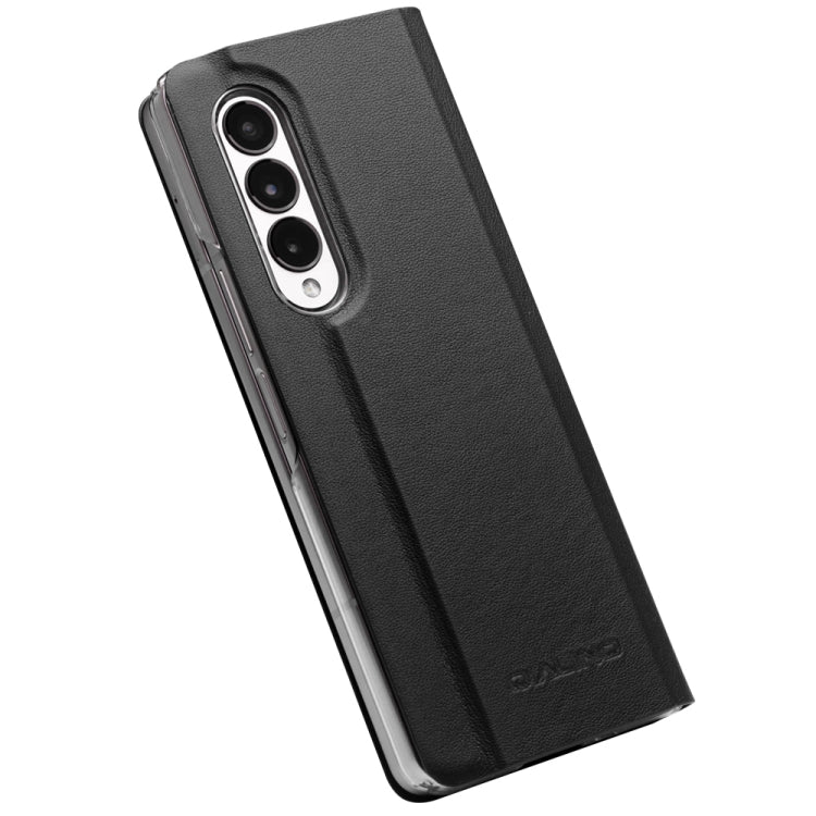 For Samsung Galaxy Z Fold3 5G/W22 5G QIALINO Ultrathin Genuine Leather Phone Case(Black) - Galaxy Phone Cases by QIALINO | Online Shopping UK | buy2fix