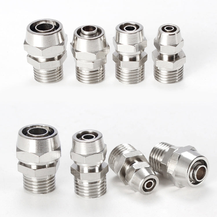 PC6-01 LAIZE 10pcs Nickel Plated Copper Pneumatic Quick Fitting Connector -  by LAIZE | Online Shopping UK | buy2fix