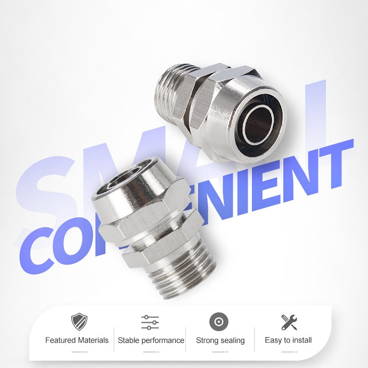 PC16-02 LAIZE Nickel Plated Copper Pneumatic Quick Fitting Connector -  by LAIZE | Online Shopping UK | buy2fix