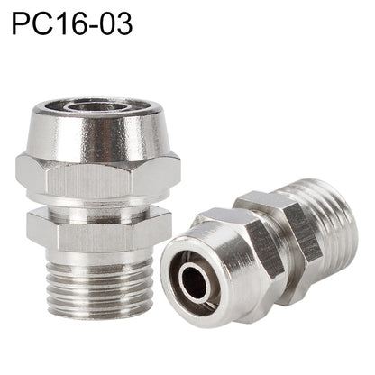 PC16-03 LAIZE Nickel Plated Copper Pneumatic Quick Fitting Connector -  by LAIZE | Online Shopping UK | buy2fix