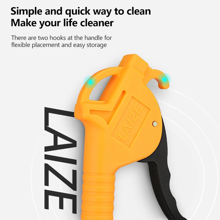 LAIZE Plastic AR-TS Blowing Handheld Compressor Air Blowing Dust Cleaning Gun Long Nozzle(Yellow) - In Car by LAIZE | Online Shopping UK | buy2fix