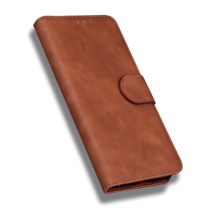 For Tecno Camon 19 Neo Skin Feel Pure Color Flip Leather Phone Case(Brown) - Tecno Cases by buy2fix | Online Shopping UK | buy2fix