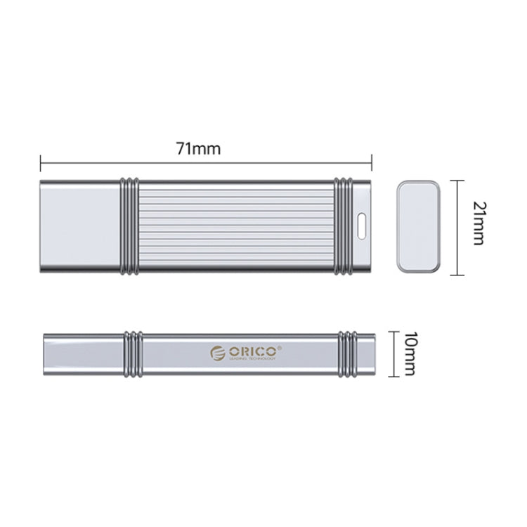 ORICO 256GB USB-A USB3.2 Gen1 USB Flash Drive, Read 260MB/s, Write 50MB/s (Silver) - USB Flash Drives by ORICO | Online Shopping UK | buy2fix