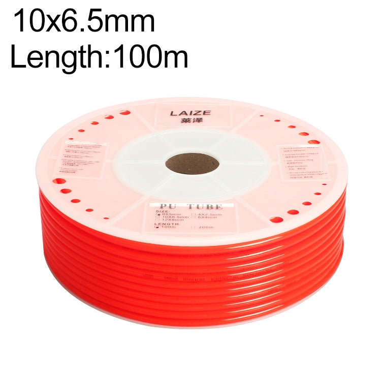 LAIZE Pneumatic Compressor Air Flexible PU Tube, Specification:10x6.5mm, 100m(Red) -  by LAIZE | Online Shopping UK | buy2fix