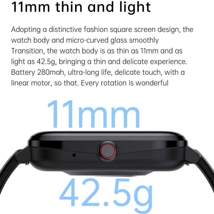 Ochstin 5HK20 1.85 inch Round Screen Silicone Strap Smart Watch with Bluetooth Call Function(Black) - Smart Wear by OCHSTIN | Online Shopping UK | buy2fix