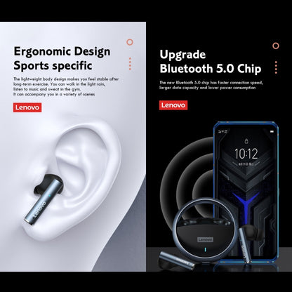 Lenovo LP60 TWS Wireless Bluetooth 5.3 Noise Reduction Earphone(Black) - TWS Earphone by Lenovo | Online Shopping UK | buy2fix