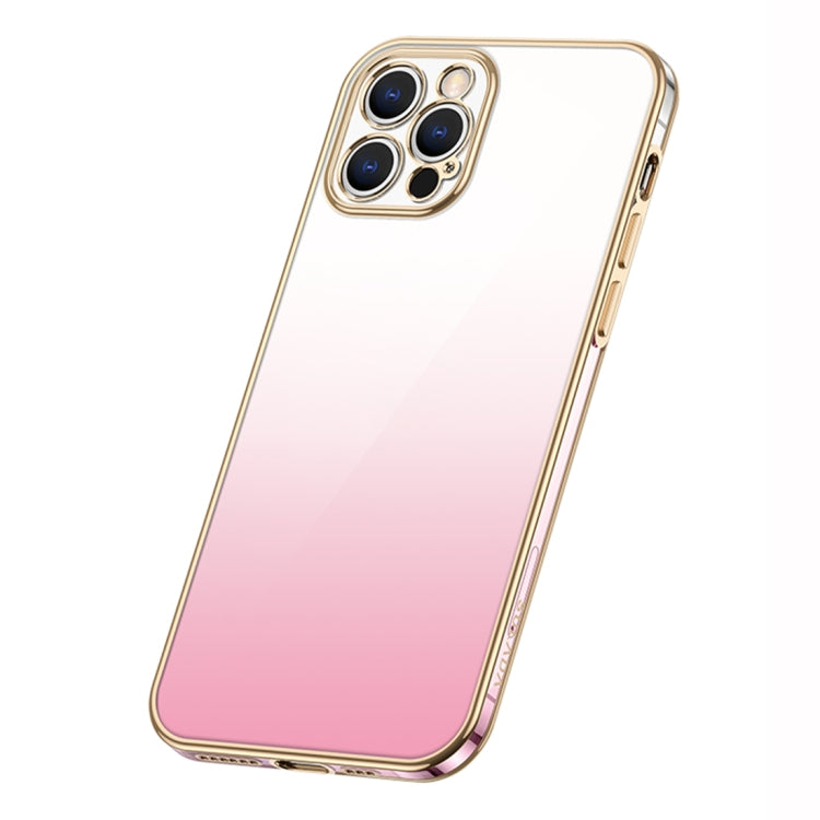 For iPhone 14 Pro SULADA Iridescence Series Plating Transparent Gradient Phone Case(Pink) - iPhone 14 Pro Cases by SULADA | Online Shopping UK | buy2fix