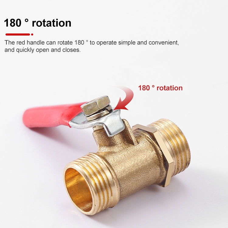 LAIZE Pneumatic Hose Connector Copper Ball Valve, Specification:Inside 3-Barb 8mm -  by LAIZE | Online Shopping UK | buy2fix