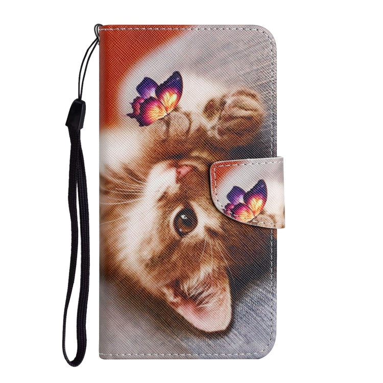 For Xiaomi Redmi A1 Colored Drawing Pattern Leather Phone Case(Butterfly Cat) - Xiaomi Cases by buy2fix | Online Shopping UK | buy2fix