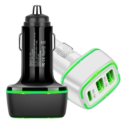 ACC-178 30W Dual USB+USB-C/Type-C Fast Charge Car Charger(Black) - In Car by buy2fix | Online Shopping UK | buy2fix