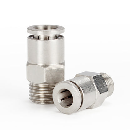 PC8-02 LAIZE Nickel Plated Copper Male Thread Straight Pneumatic Quick Connector -  by LAIZE | Online Shopping UK | buy2fix