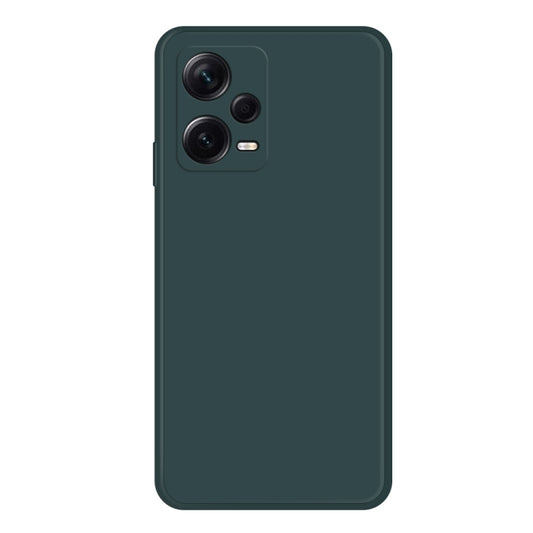 For Xiaomi Redmi Note 12 Pro+ China Imitation Liquid Silicone Straight Edge Phone Case(Dark Green) - Note 12 Pro+ Cases by buy2fix | Online Shopping UK | buy2fix