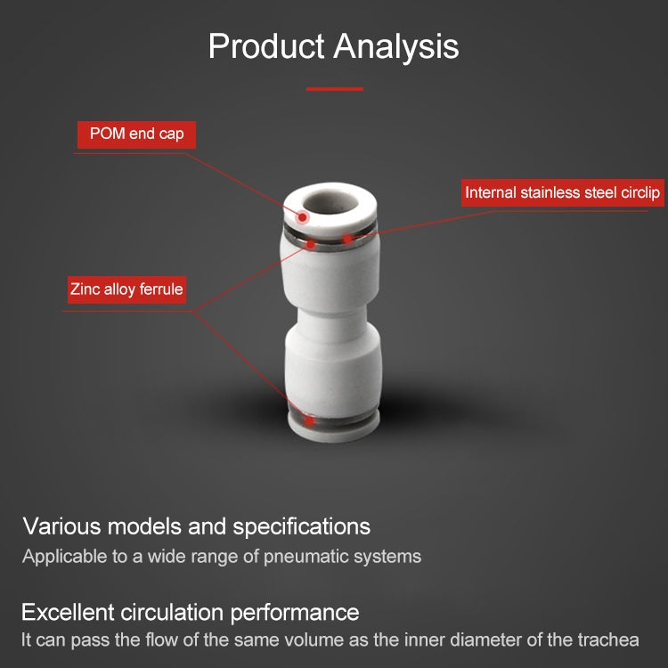 PG8-4 LAIZE 10pcs PG Reducing Straight Pneumatic Quick Fitting Connector - Interface Series by LAIZE | Online Shopping UK | buy2fix