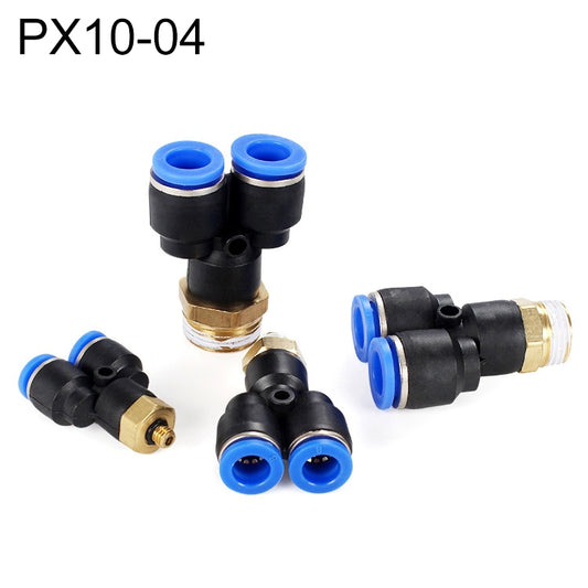 PX10-04 LAIZE Plastic Y-type Tee Male Thread Pneumatic Quick Connector -  by LAIZE | Online Shopping UK | buy2fix