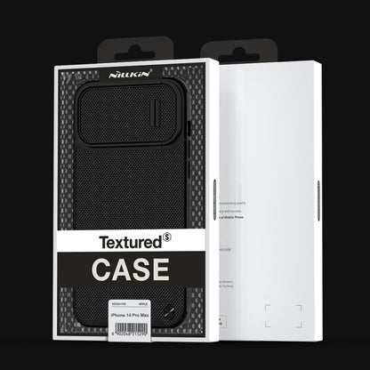 For iPhone 14 Pro Max NILLKIN Texture MagSafe Camshield PC + TPU Phone Case(Black) - iPhone 14 Pro Max Cases by NILLKIN | Online Shopping UK | buy2fix