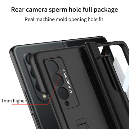 For Samsung Galaxy Z Fold3 5G GKK Full Coverage Magnetic Fold Hinge Shockproof Phone Case with Pen Slots(Grey) - Galaxy Phone Cases by GKK | Online Shopping UK | buy2fix