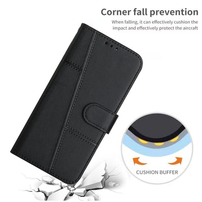 For Xiaomi 13 Pro Stitching Calf Texture Buckle Leather Phone Case(Black) - 13 Pro Cases by buy2fix | Online Shopping UK | buy2fix