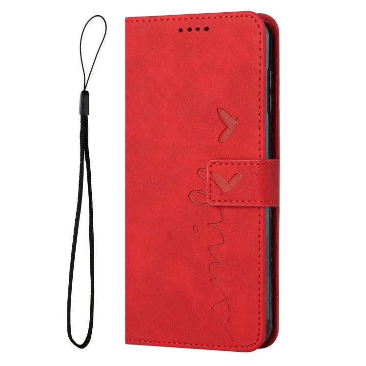 For Xiaomi Redmi Note 12 Pro Speed / Poco X5 Pro 5G Skin Feel Heart Pattern Leather Phone Case(Red) - Xiaomi Cases by buy2fix | Online Shopping UK | buy2fix