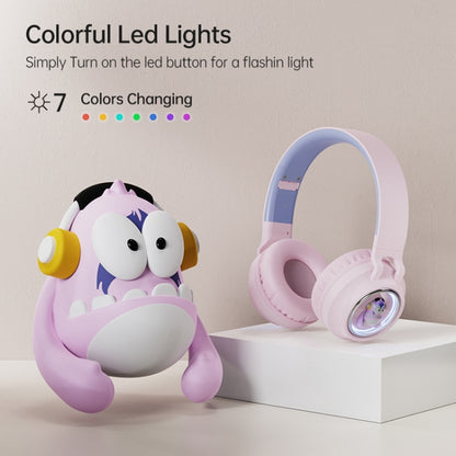 Q1 Headphones Monster Kids Over-Ear Bluetooth Earphones(Apricot) - Apple Accessories by buy2fix | Online Shopping UK | buy2fix