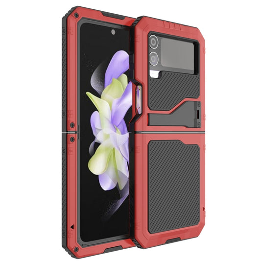 For Samsung Galaxy Z Flip4 RedPepper 360 Full Body Rugged Metal Life Waterproof Phone Case (Red) - Galaxy S23+ 5G Cases by RedPepper | Online Shopping UK | buy2fix