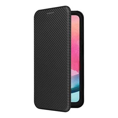 For Samsung Galaxy A24 4G Carbon Fiber Texture Flip Leather Phone Case(Black) - Galaxy Phone Cases by buy2fix | Online Shopping UK | buy2fix