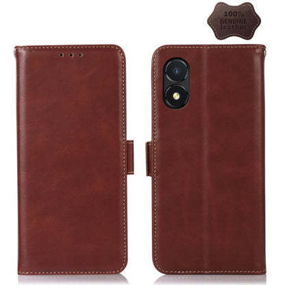 For Honor X5 Crazy Horse Top Layer Cowhide Leather Phone Case(Brown) - Honor Cases by buy2fix | Online Shopping UK | buy2fix