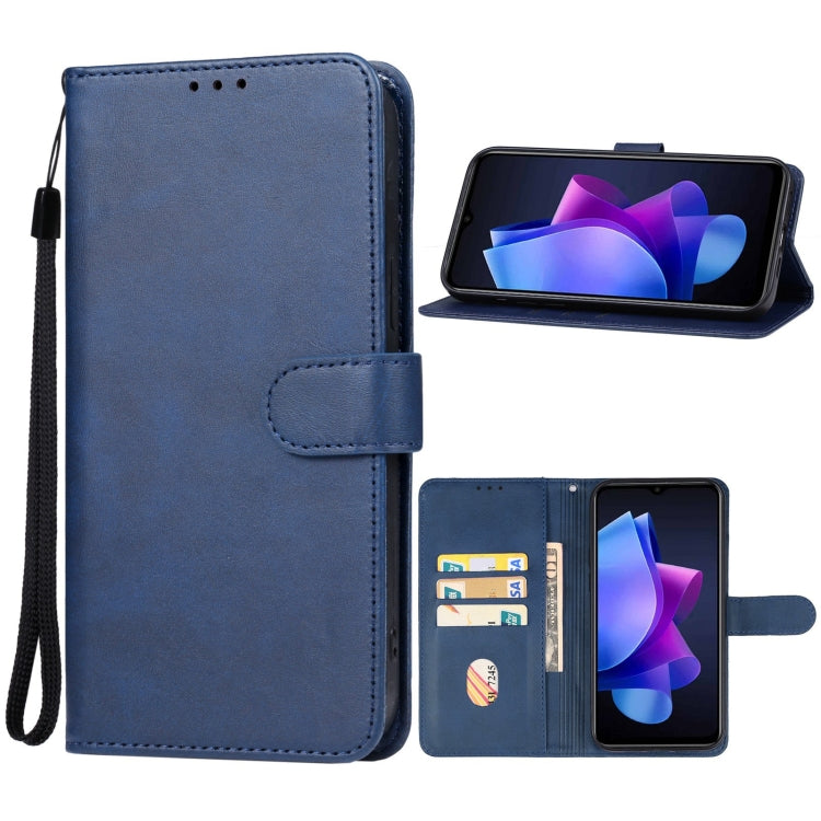 For TECNO Spark Go 2023 Leather Phone Case(Blue) - Tecno Cases by buy2fix | Online Shopping UK | buy2fix