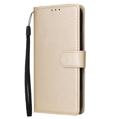 For Samsung Galaxy A34 3 Card Slots Multifunctional Leather Phone Case(Gold) - Galaxy Phone Cases by buy2fix | Online Shopping UK | buy2fix