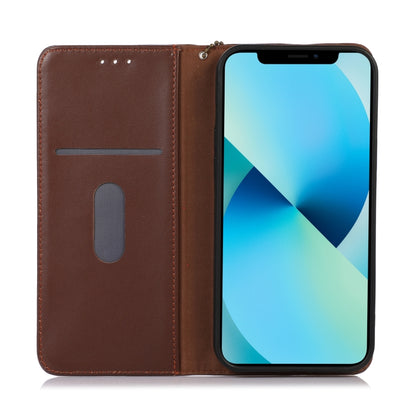 For Samsung Galaxy M14 5G KHAZNEH Nappa Top Layer Cowhide Leather Phone Case(Brown) - Galaxy Phone Cases by buy2fix | Online Shopping UK | buy2fix