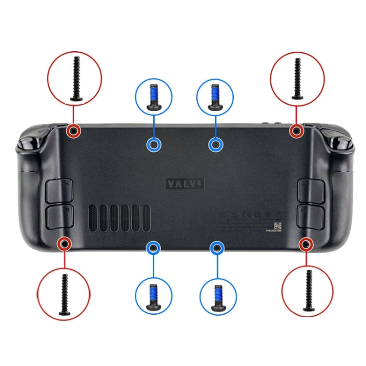 8 in 1 Steam Deck Back Cover Screw Set - Repair & Spare Parts by buy2fix | Online Shopping UK | buy2fix