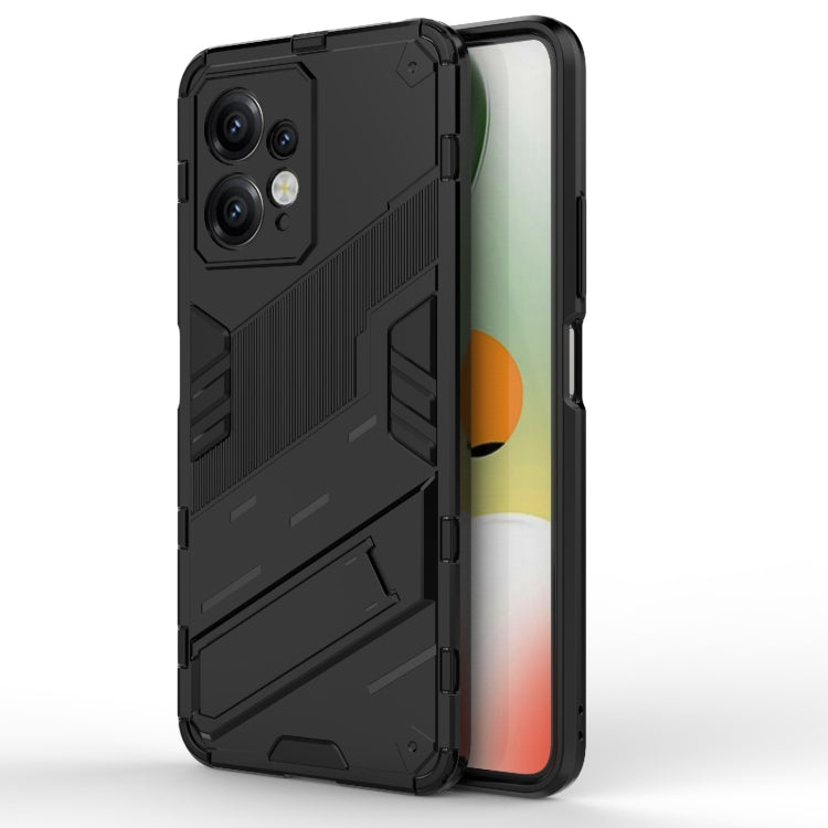 For Xiaomi Redmi Note 12 4G Global Punk Armor 2 in 1 PC + TPU Shockproof Phone Case with Holder(Black) - Note 12 Cases by buy2fix | Online Shopping UK | buy2fix