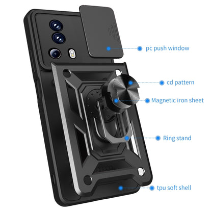 For Xiaomi Civi 2 5G / 13 Lite Sliding Camera Cover Design TPU+PC Phone Case(Rose Gold) - 13 Lite Cases by buy2fix | Online Shopping UK | buy2fix