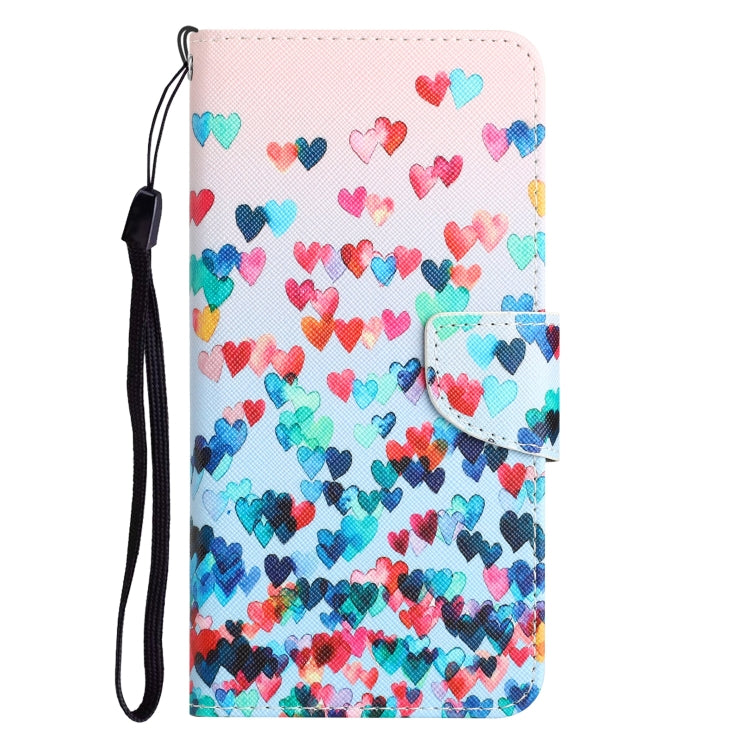 For Xiaomi Redmi 12C Colored Drawing Leather Phone Case(Heart) - Xiaomi Cases by buy2fix | Online Shopping UK | buy2fix