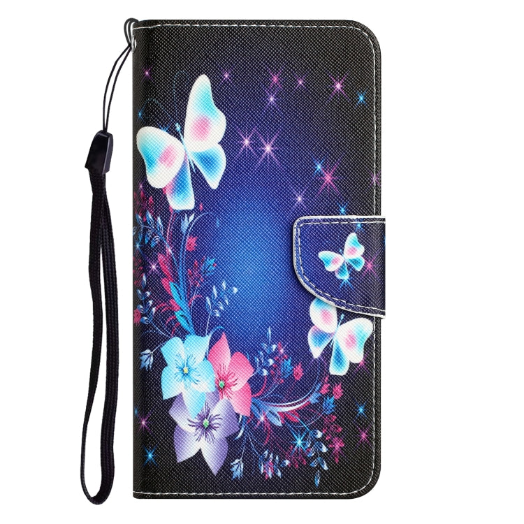 For Xiaomi Redmi 12C Colored Drawing Leather Phone Case(Butterfly) - Xiaomi Cases by buy2fix | Online Shopping UK | buy2fix