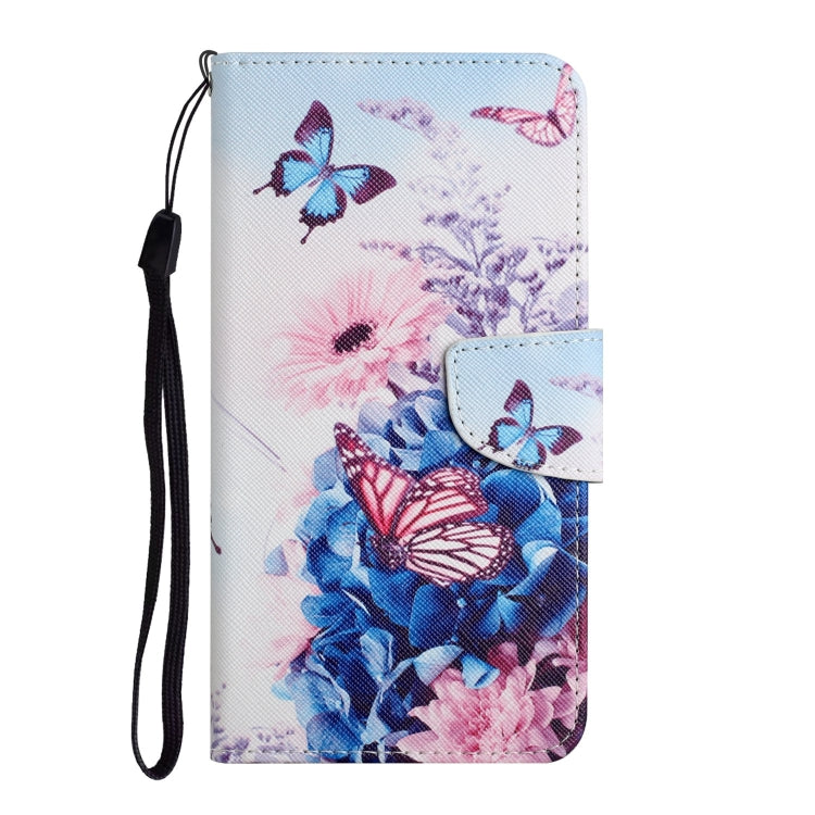 For Xiaomi Redmi Note 12 4G Global Colored Drawing Pattern Flip Leather Phone Case(Purple Butterfly) - Note 12 Cases by buy2fix | Online Shopping UK | buy2fix